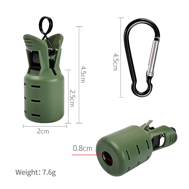 9PCS Squid Jig Protector Webfoot Octopus Egi Hook Cover Cuttlefish Umbrella Lure Cap Wood Shrimp Bait Accessories with Carab…