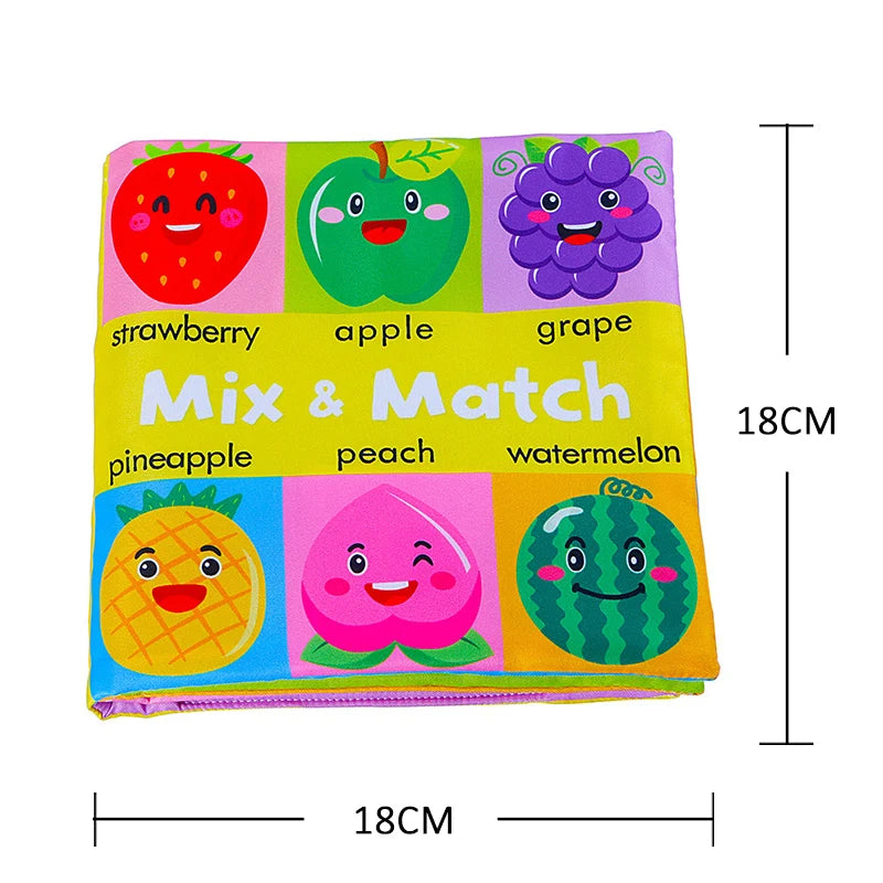 Soft Baby Books 3D Touch Feel High Contrast Cloth Book Sensory Early Learning Stroller Toys for Infant Toddler Gifts 0-12 Mo…