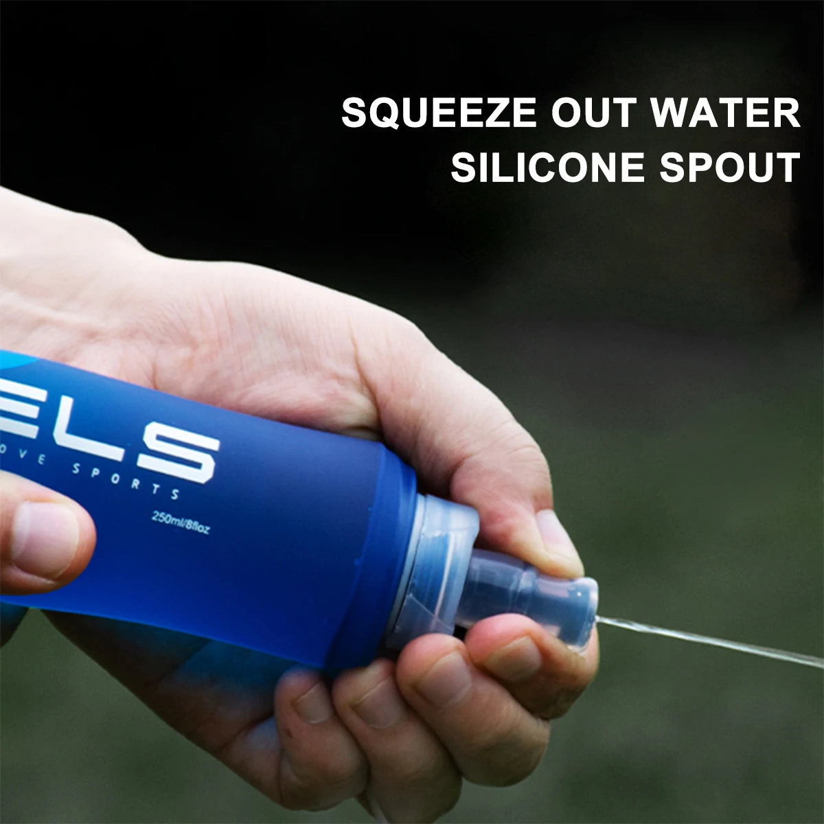 1pc150ml/250ml/500ml Outdoor Collapsible Silicone Bite Size Water Bottle Running Camping Hiking Travel Convenient Water Bott…