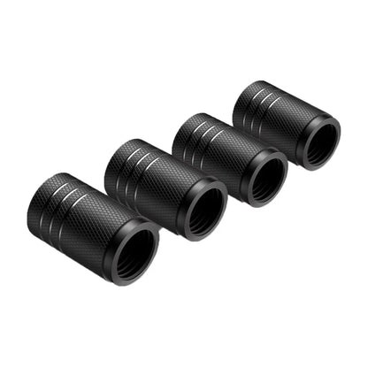 4Pcs Car Tire Valve Stems Cap Knurling Style Tire Valve Cap Aluminum Tire Wheel Stem Air Valve Cap car Universal accessories…