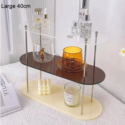 2-3Layers Acrylic Desktop Storage Rack Water Cup Perfume Bathroom Table Top Cosmetics Storage Jewelry Display Frame Organize…