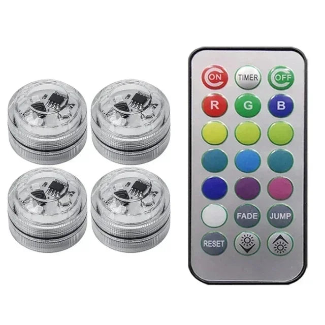 Wireless Adhesive LED Car Interior Ambient Light Remote Control Decor Auto Roof Foot Atmosphere Lamp Bicycle Tail Light - im…
