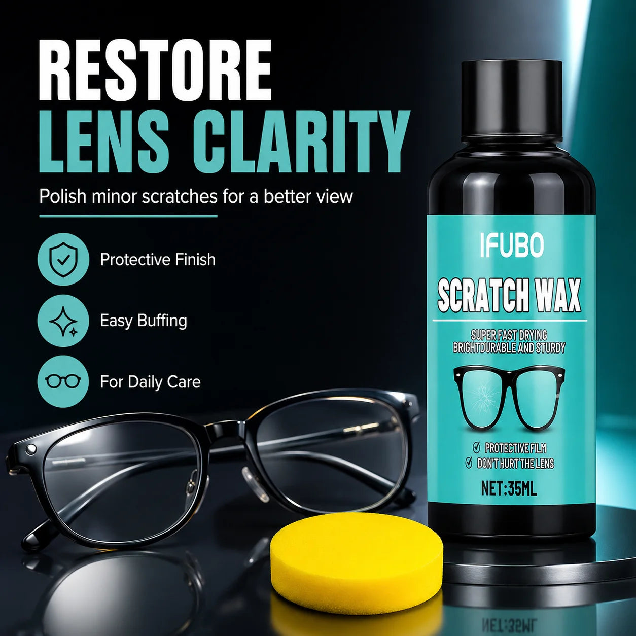 Eyeglass Scratch Repair CreamEyeglass Lens and Frame Scratch Polish, Lens Scratch Polishing, Buffing, Suitable for Minor Scr…