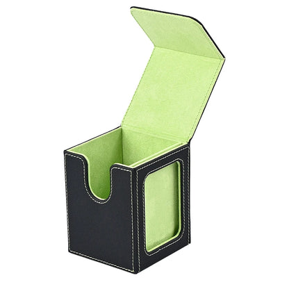 Card Deck Box with Display Window, Hold 120 + Single Sleeved Cards, Magnetic Closure, Suitable for CCG Cards, Magic Game Car…