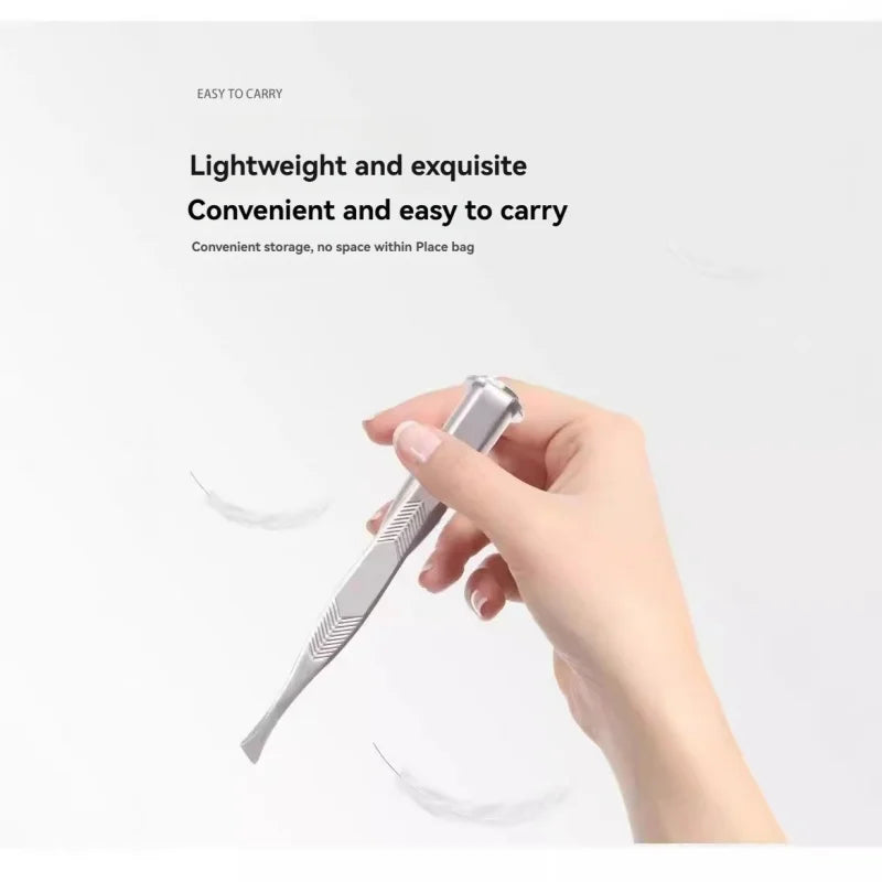 1PC Portable Stainless Steel Eyebrow Tweezer with Smart LED Light - Makeup Removal Tool - image 6