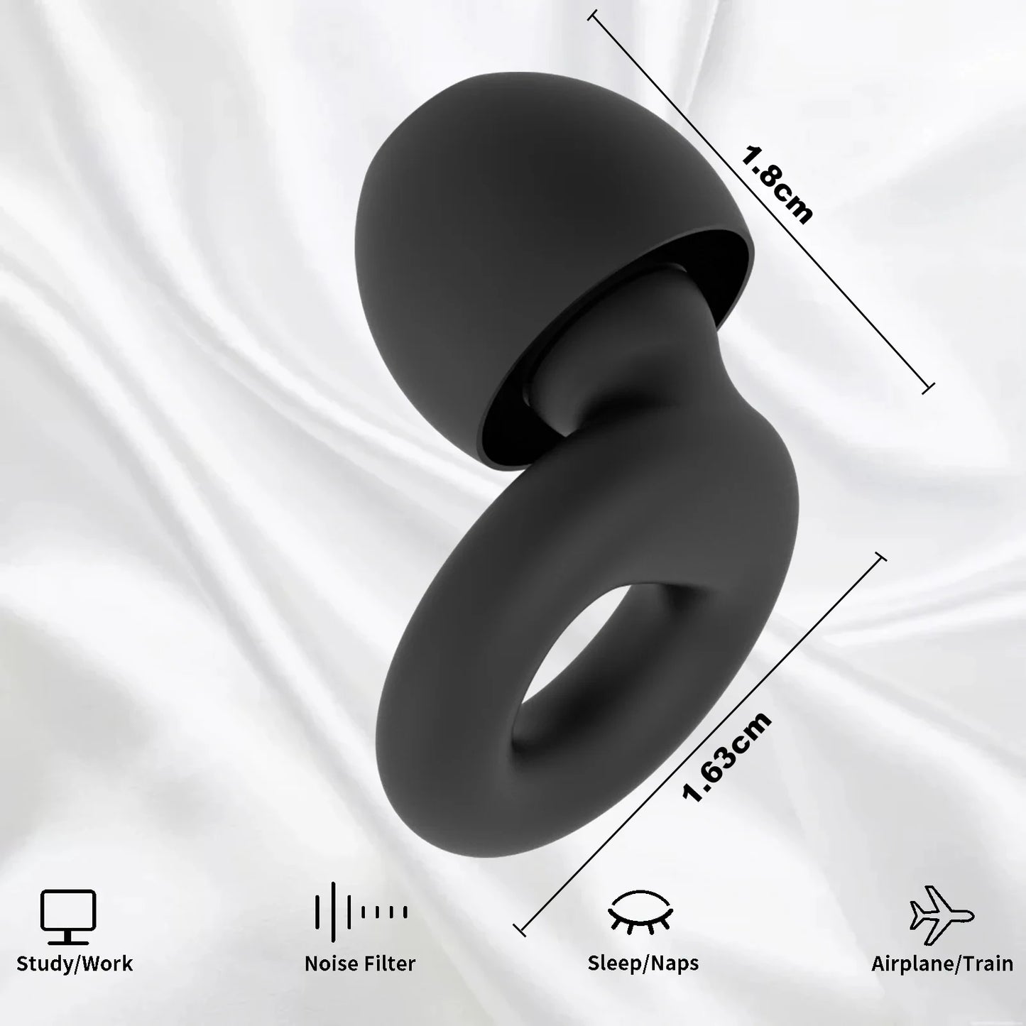 Silicone Earplugs for Swimming Sleep Noise Cancel Noise Reduction-Soundproof Reduce Disturbances -Quality Earplugs - image 6