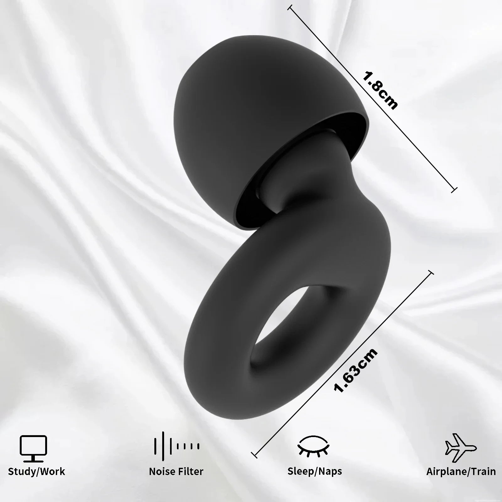 Silicone Earplugs for Swimming Sleep Noise Cancel Noise Reduction-Soundproof Reduce Disturbances -Quality Earplugs - image 6