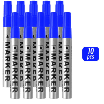 Permanent Paint Marker Pen Waterproof Black Pen for Tyre Oily Markers Quick Drying Signature Pen Stationery Supplies - image…