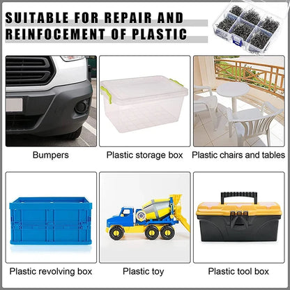 100-600Pcs Auto Plastic Repair Welding Nails Car Bumper Repair Welded Stud Precut Wave Nails Machine Welding Hot Stapler - i…