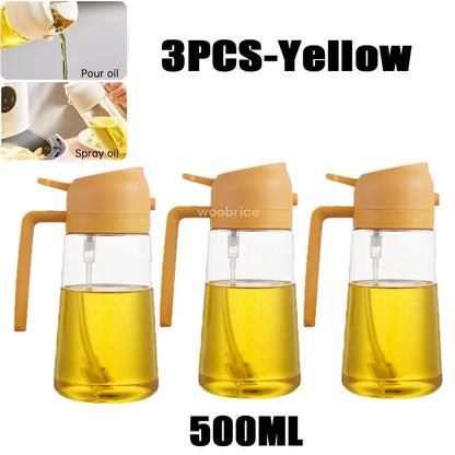2in1 Kitchen Spray Oil Dispenser Oil Sprayer Polisher Or Only Brush Spray for Air Fryer Salad Grilling Roasting Cooking Kitc…