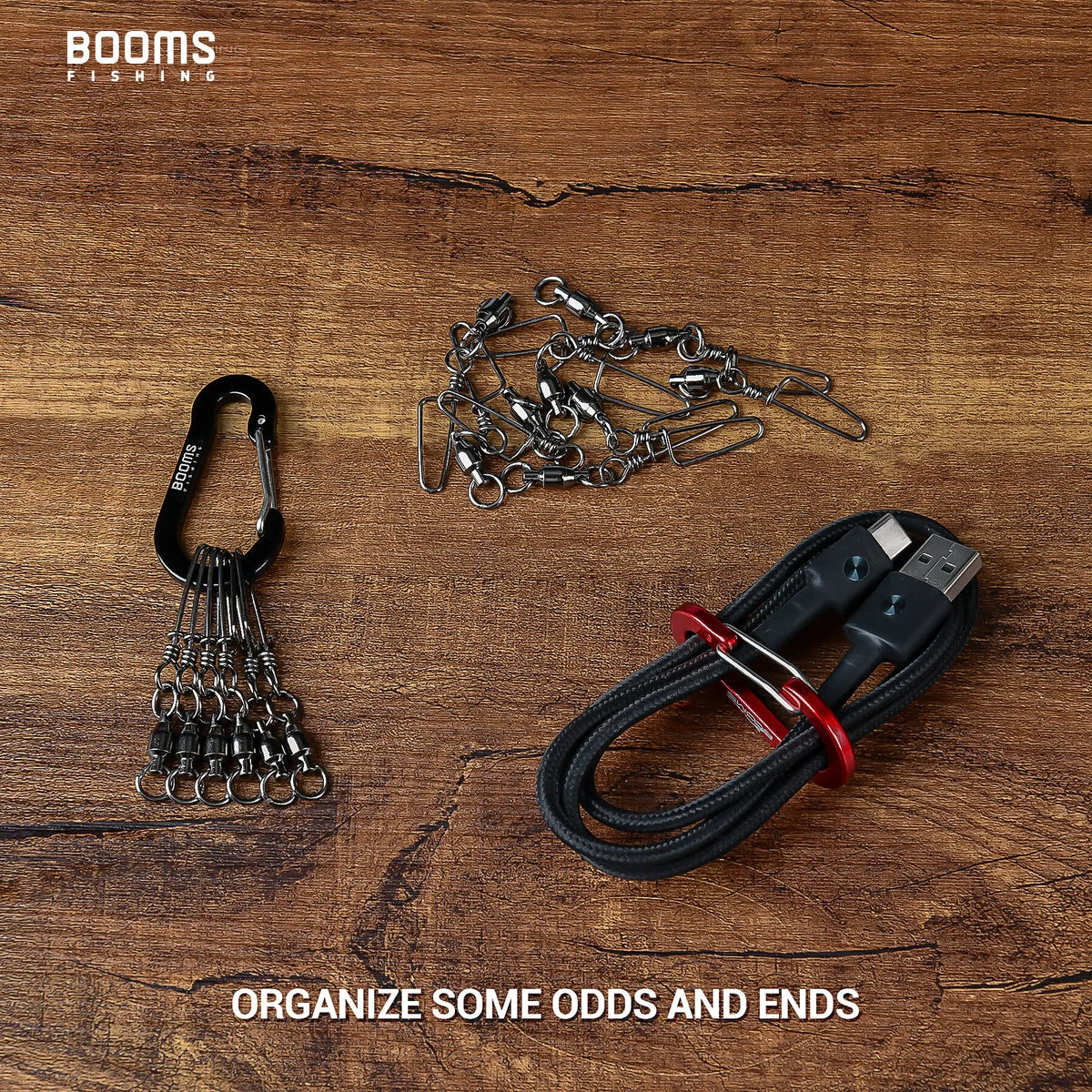 Booms Fishing CC1 6Pcs Aluminum Alloy Carabiner Keychain Outdoor Camping Climbing Snap Clip Lock Buckle Hook Fishing Accesso…