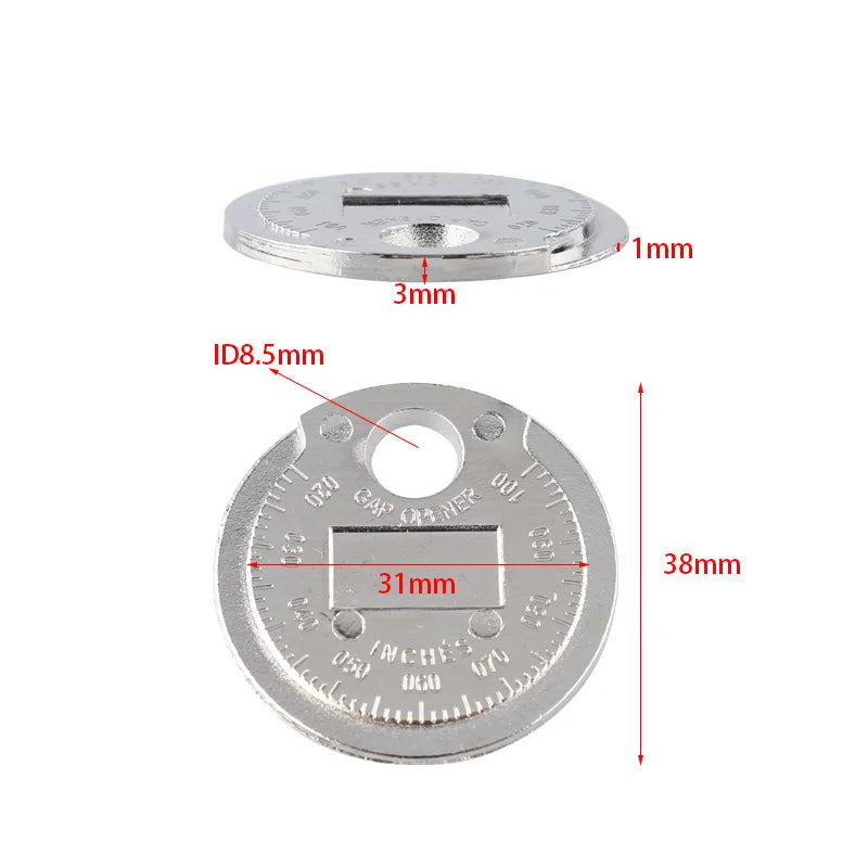 1pc Coin- Type 0.6-2.4mm Spark Plug Gap Gauge Measurement Tool Range Spark Plug Gage Caliber Measuring Tool - image 4