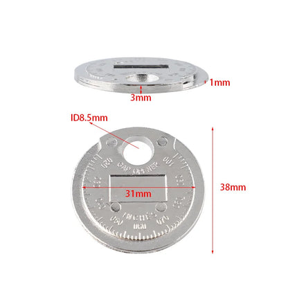 1pc Coin- Type 0.6-2.4mm Spark Plug Gap Gauge Measurement Tool Range Spark Plug Gage Caliber Measuring Tool - image 4