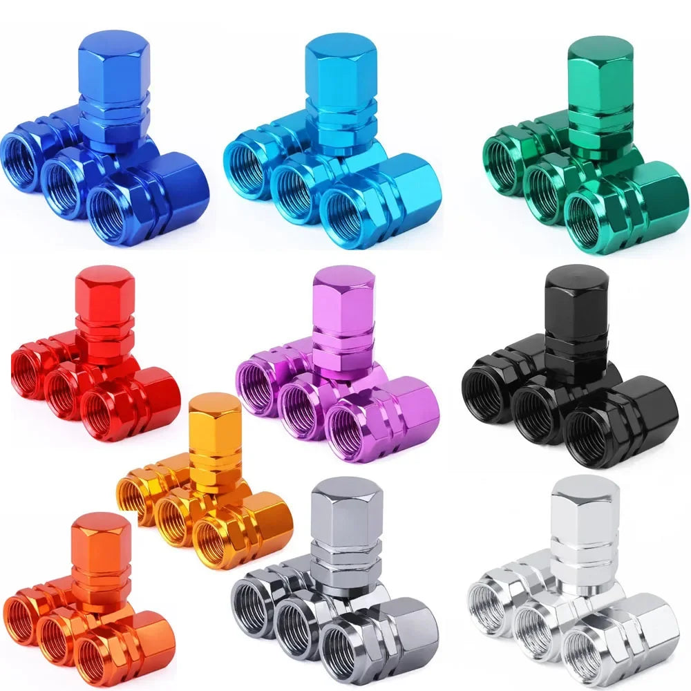 Tire Valve Stem Caps Decorative Tires Accessories Aluminum Alloy Nipple Wheel Caps For Cars Motorcycles Bicycle Cover Dustpr…