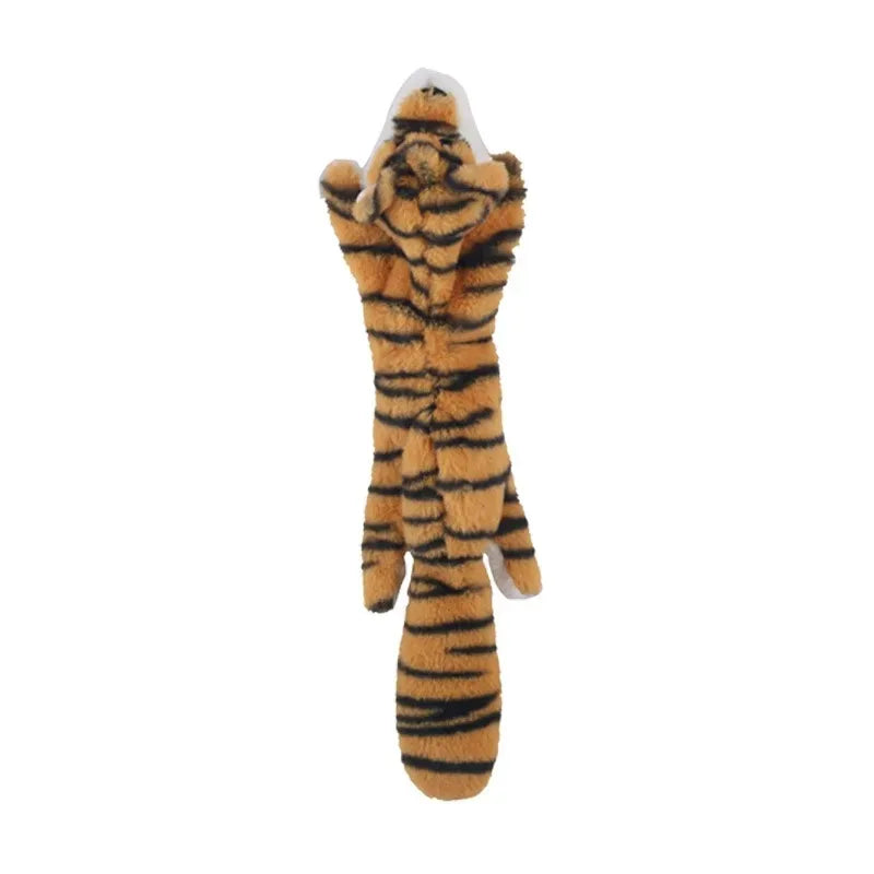 Funny Simulated Animal No Stuffing Dog Toy with Squeakers Durable Stuffingless Plush Squeaky Dog Chew Toy Crinkle Pet Squeak…