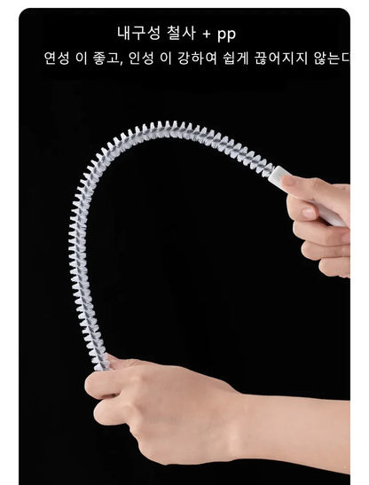 Pipe Dredging Brush Bathroom Hair Sewer Sink Cleaning Brush Drain Cleaner Flexible Cleaner Kitchen Clog Plug Hole Remover To…