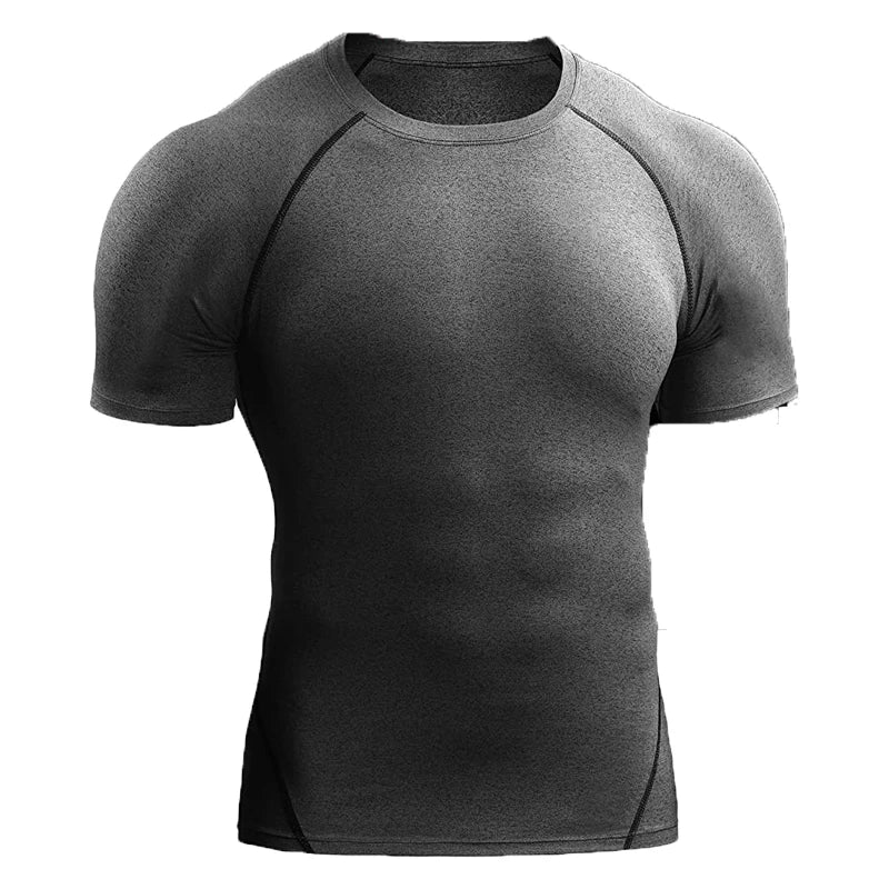 2026 Compression T Shirt Men Summer Sportswear Running T-shirt Elastic Quick Dry Sport Tops Tee Athletic Gym Workout Shirts…