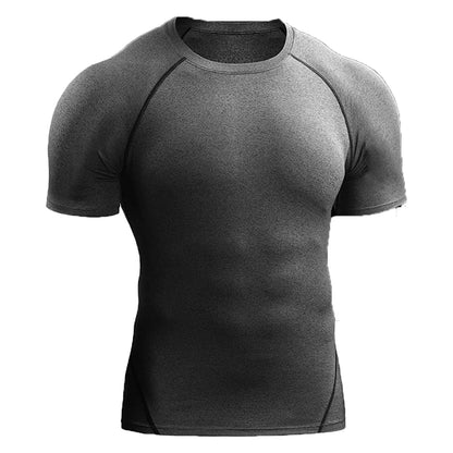 2026 Compression T Shirt Men Summer Sportswear Running T-shirt Elastic Quick Dry Sport Tops Tee Athletic Gym Workout Shirts…