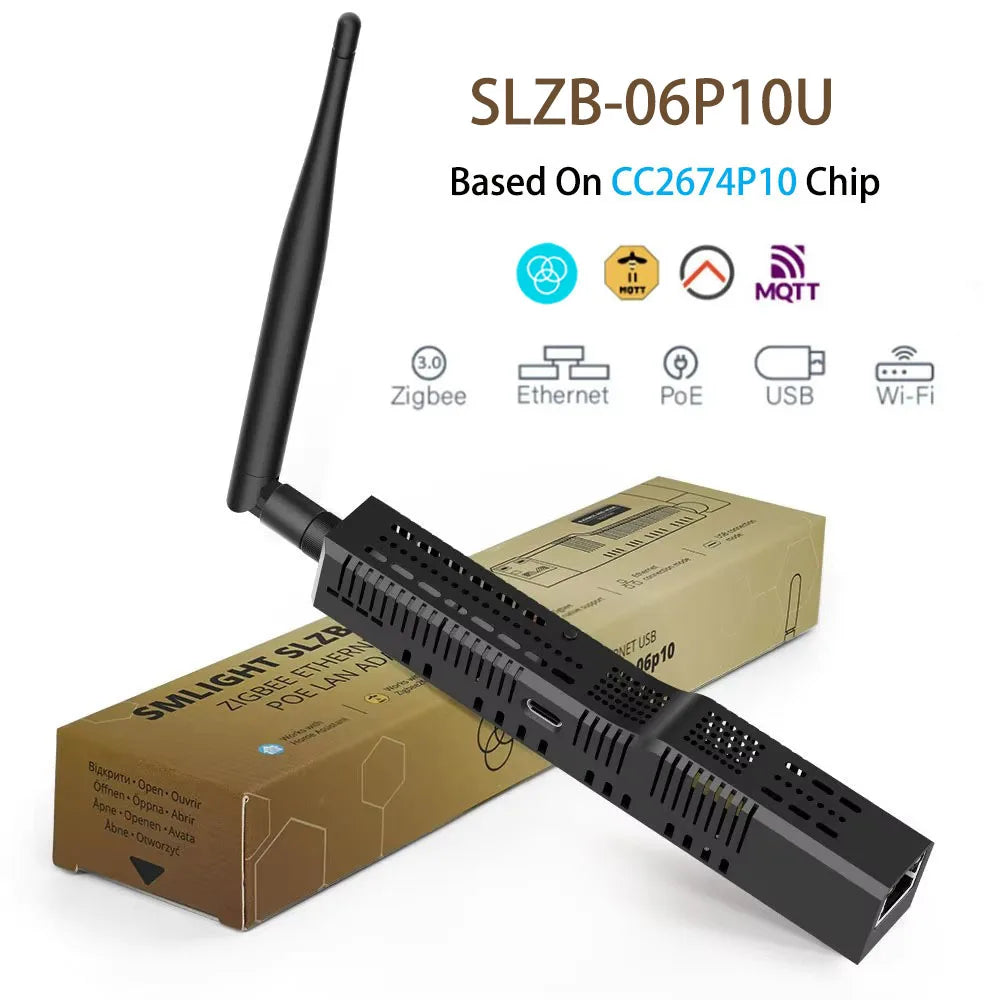 SMLIGHT SLZB-06/M/P7 Zigbee 3.0 to Ethernet,USB,and WiFi gateway coordinator with PoE,works with Zigbee2MQTT,Home Assistant,…