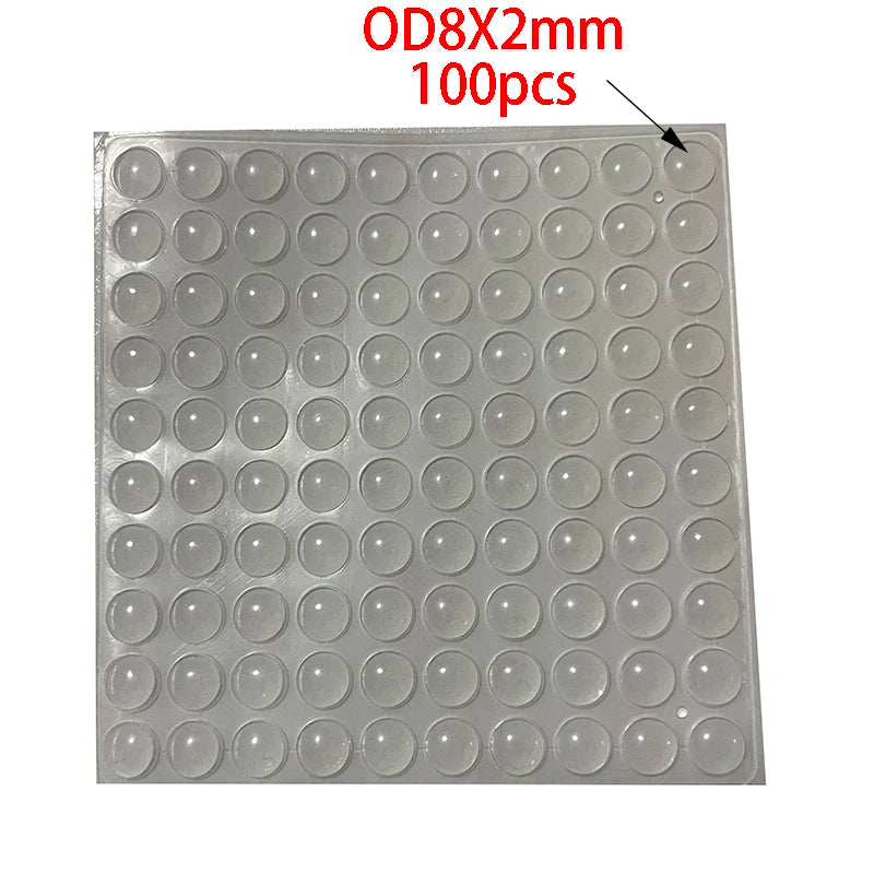 100Pcs Soft Silicone Rubber Anti Slip Bumpers Feet Pads Damper Buffer Cabinet Bumpers Silicone Furniture Pads Drawer Door Pa…