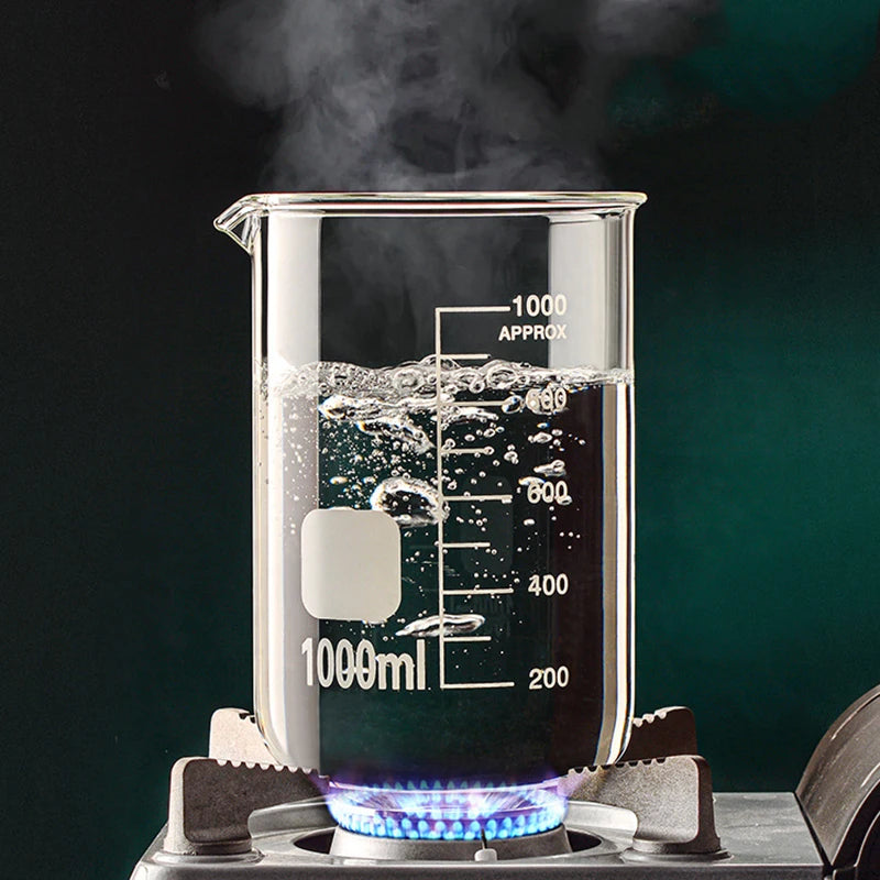 50/100/150/250/500/1000ml High Borosilicate Glass Measuring Cup Clear Scale Cup Laboratory Beaker Kitchen Baking Measuring C…