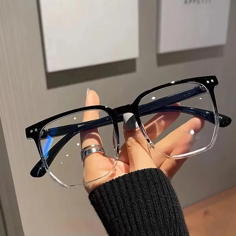 1/2/3 Pairs of Universal Fashion Glasses, Square-Framed Glasses, Fashionable Campus Style, Clear Black Frame, Back to School…