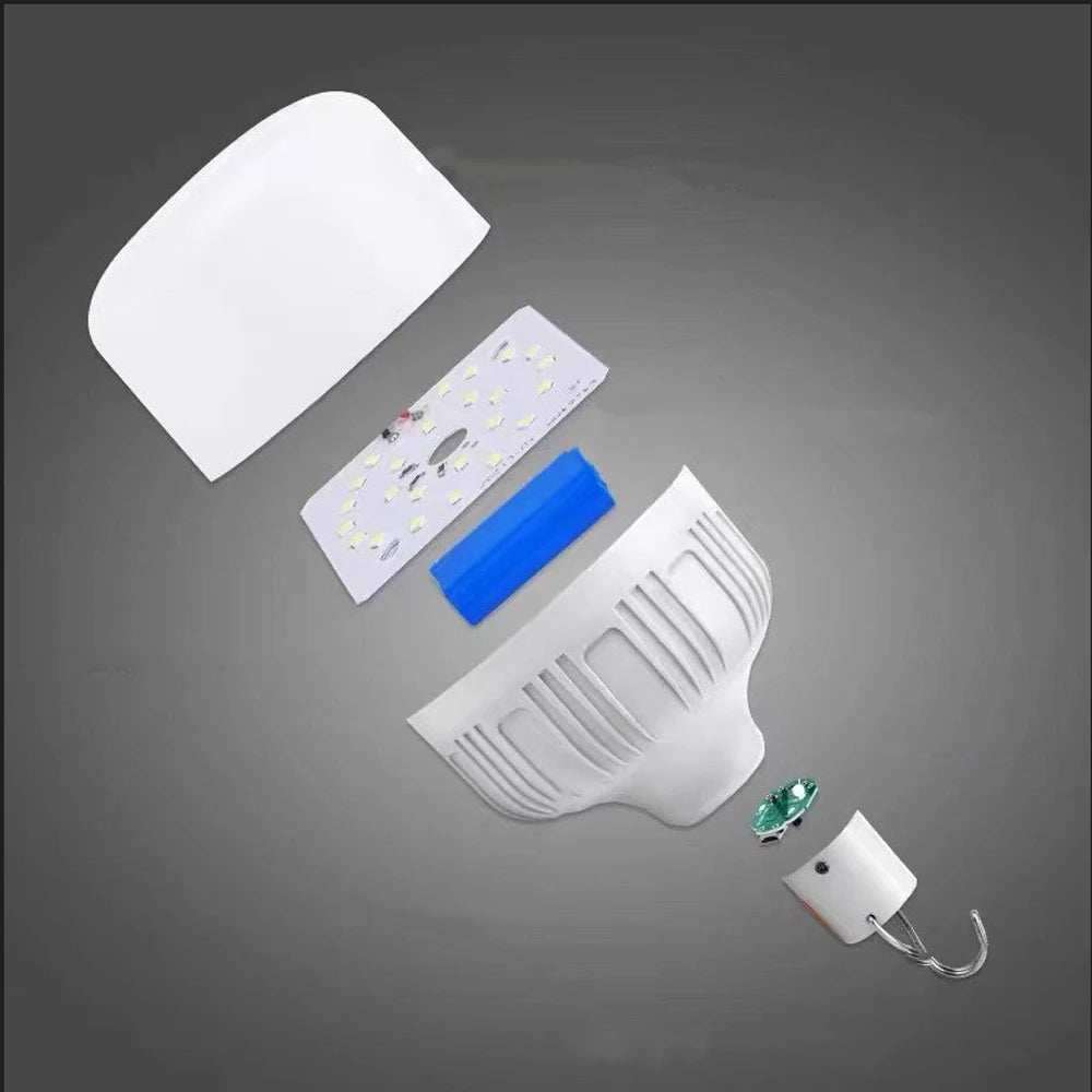 Portable Outdoor BBQ Camping Lights USB Rechargeable Lamp LED Emergency Bulb Hook High Power Tents Lantern Night Lights Bulb…