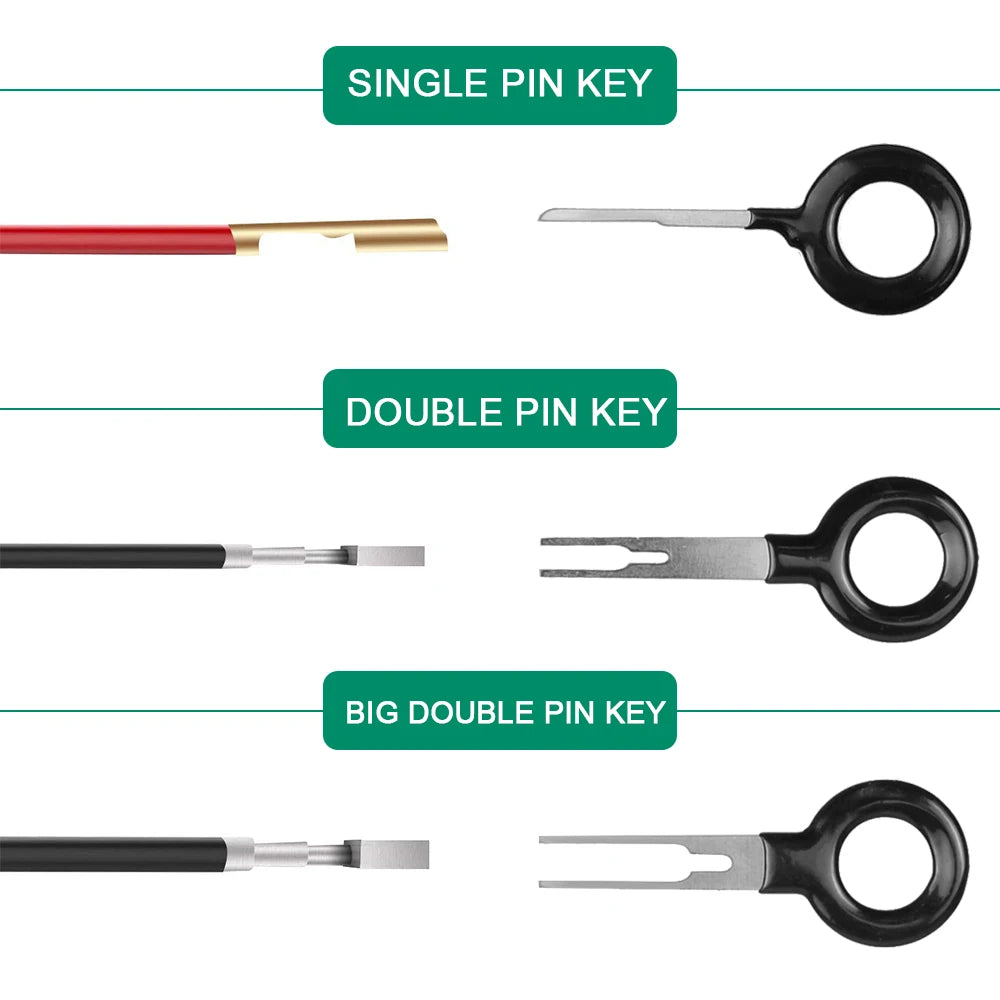 11/18/26Pcs Car Terminal Removal Repair Tools Electrical Wiring Crimp Connector Pin Extractor Kit Keys Automotive Plug Pulle…