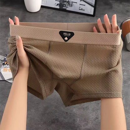 1pcs Men's Boxer Shorts Ice Silk Underwear Plus Size Underpants Breathable Sexy Slim Panties Air-conditioned Lingerie Wholes…