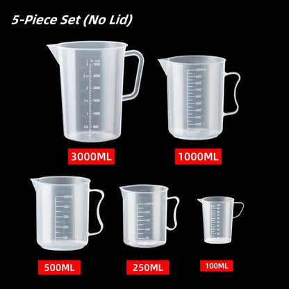 100-5000ml Thickened Plastic Measuring Cup with Scale Food Grade Measuring Cup Experimental Measuring Cup Beaker Plastic Cup…