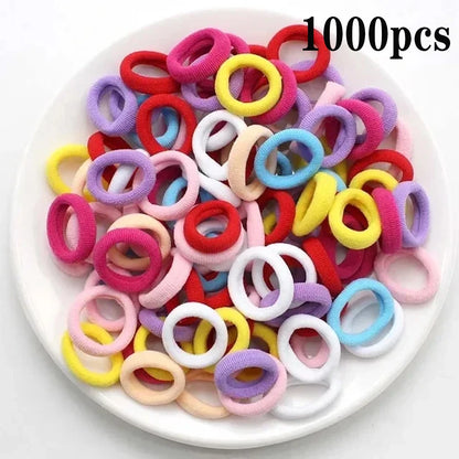 200-1000pcs Women Girls Colorful Nylon Elastic Hair Bands Ponytail Hold Small Hair Tie Rubber Bands Scrunchie Hair Accessori…