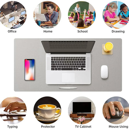 1 Pcs Large Size 600*300mm Office Desk Protector Mat PU Leather Waterproof Mouse Pad Desktop Keyboard Desk Pad Gaming Mousep…