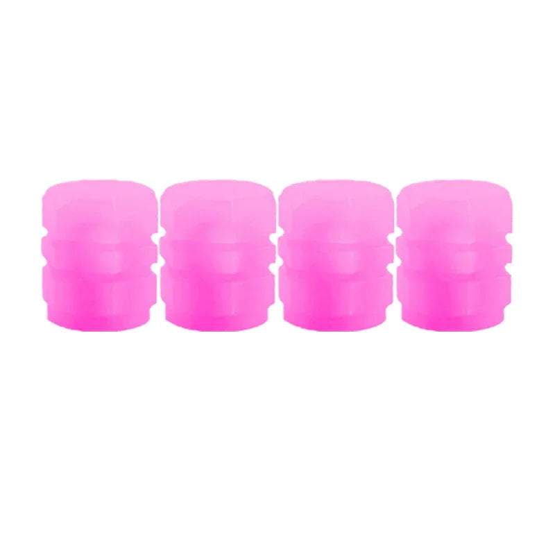 Luminous Valve Caps Fluorescent Night Car Tire Valve Caps Motorcycle Bike Glowing Decor Wheel Nozzles Tyre Cap Car Accessori…