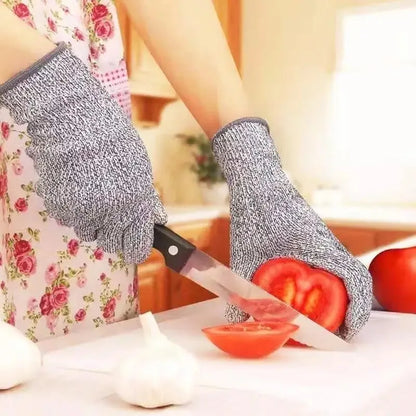 Level 5 HPPE Anti-Cut Gloves Kitchen Gardening Anti-Cut Knitted Gloves Anti-Thorn Wear-Resistant Glass Building Cutting Glov…
