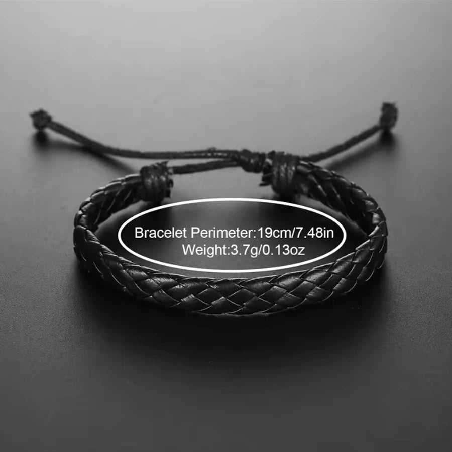 3PCS/Set Men Business Watches Casual Leather Band Analog Male's Quartz Watch Necklace Bracelet Set - image 5