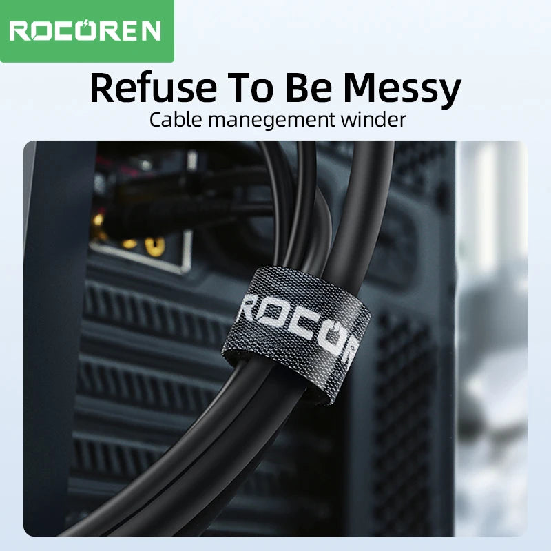 Rocoren Cable Organizer Wire Winder USB Cable Management Charger Protector For Phone Mouse Earphone Cable Holder Cord Protec…