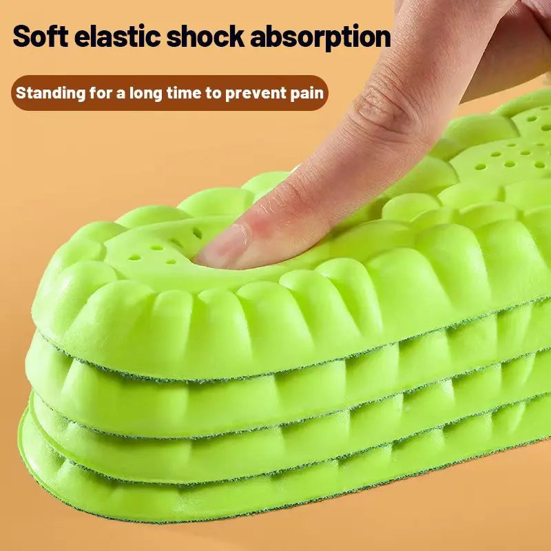 4D Sport Insole Super Soft Shoes Sole Pads for Feet Shock Absorption Baskets Shoe Sole Arch Support Orthopedic Inserts - ima…
