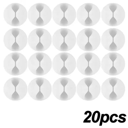5/50Pcs Mini Cable Winder Organizer USB Charging Cable Clips Desk Tidy Organiser Wire Cord Holder Protectors In Home Office…