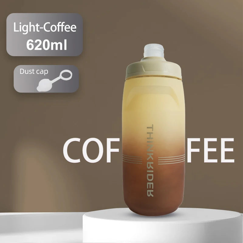 ThinkRider 620ml/750ml Bicycle Bottle MTB Road Bike Water Bottle Outdoor Sports Plastic Portable Large Capacity Drink Cyclin…