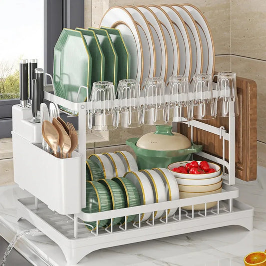 Stainless Steel Dish Rack | Hygienic & Residue-Free Drying | Premium Carbon Steel Construction | Space-Saving Kitchen Organi…