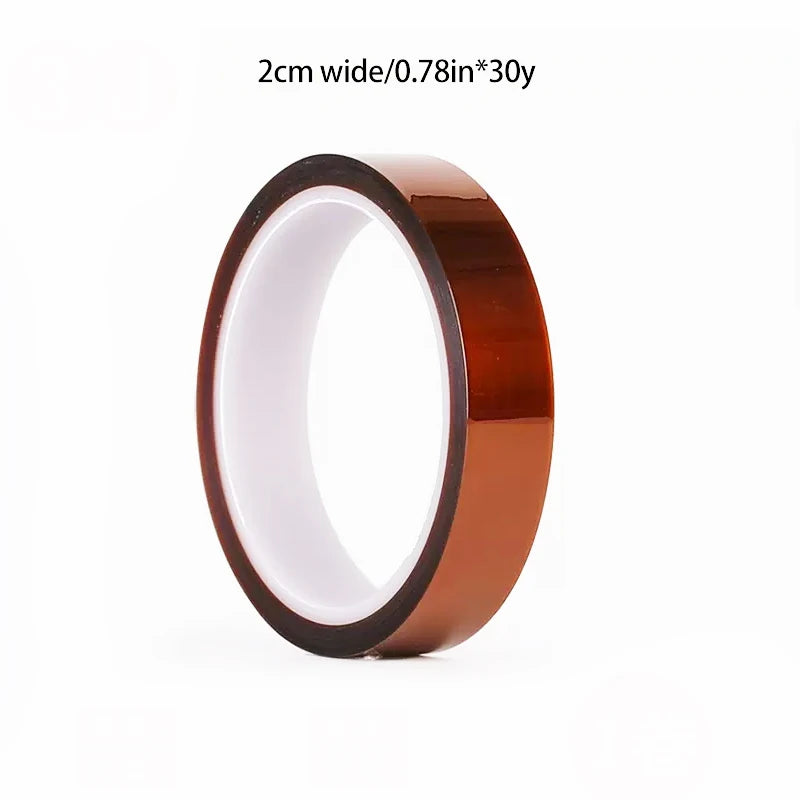 30m Long Gold Finger High Temperature Resistant Tape Polyimide Tape Multi Size Pet Anti Static Lithium Battery Insulation Ta…