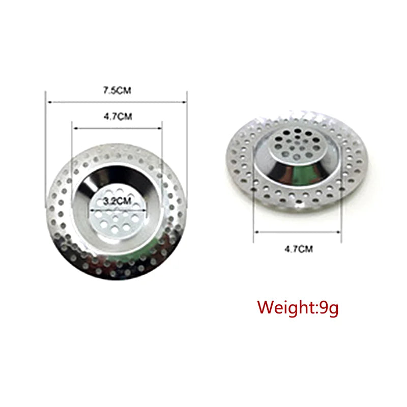 2Pcs Kitchen Metal Sink Strainer Floor Drain Bathtub Hair Catcher Stopper Stainless Steel Shower Drain Hole Filter Trap 7.5c…