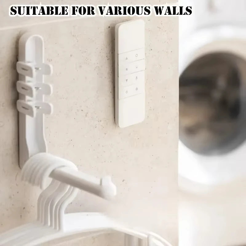 3/6pcs No Drill Magnetic Remote Holder - Wall Mount for TV/AC/DVD Remotes, White Space-Saving Design - image 5