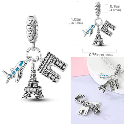 2026 Hot Sale Charms Bead 925 Sterling Silver Pink Butterfly Luminous Firefly Dangle Fit Bangle Bracelet Necklace DIY Jewelr…