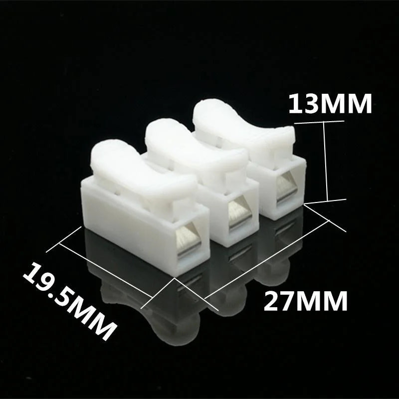 20/50Pcs No Solding Quick 1P 2P Cable Wire Connector No Screw Terminal Block Spring Clamp - image 2