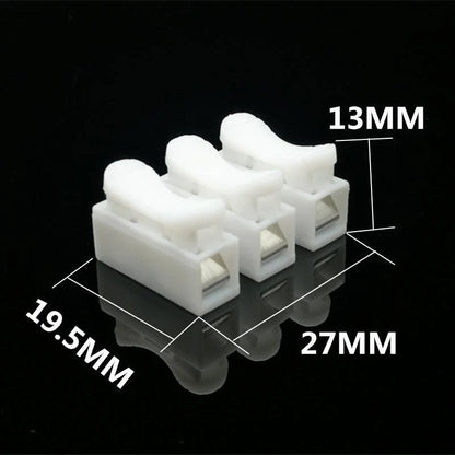 20/50Pcs No Solding Quick 1P 2P Cable Wire Connector No Screw Terminal Block Spring Clamp - image 2