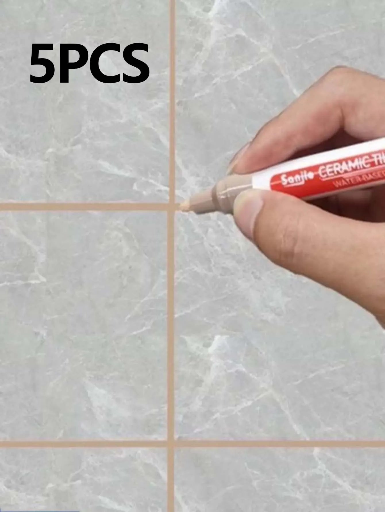 1/5/10/30PC Ceramic tile bathroom wall floor tile gap color repair anti-mildew waterproof whiteboard color repair pen - imag…