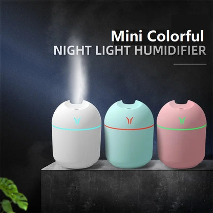 250ML USB Mini Air Humidifier Aroma Essential Oil Diffuser For Home Car Ultrasonic Mute Mist Maker Diffuser with LED Color L…