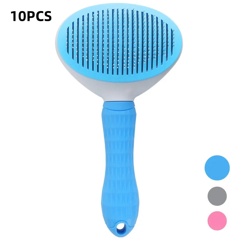 Pet Dog Brush Cat Comb Self Cleaning Pet Hair Remover Brush For Dogs Cats Grooming Tools Pets Dematting Comb Dogs Accessorie…