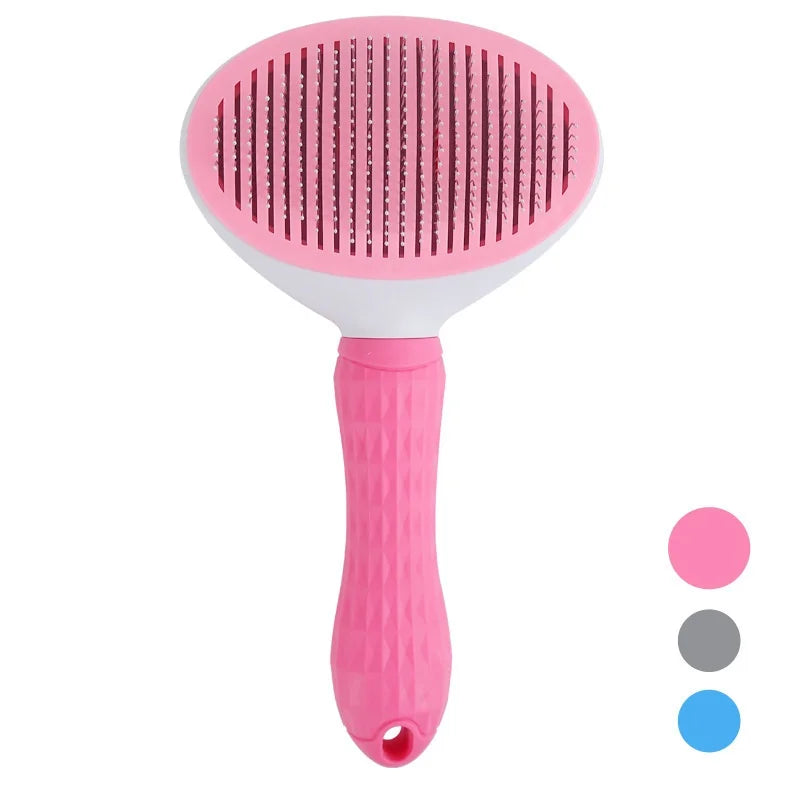 Pet Dog Brush Cat Comb Self Cleaning Pet Hair Remover Brush For Dogs Cats Grooming Tools Pets Dematting Comb Dogs Accessorie…